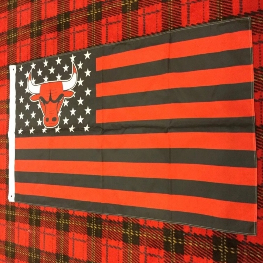 Brand new Chicago Bulls banner flag